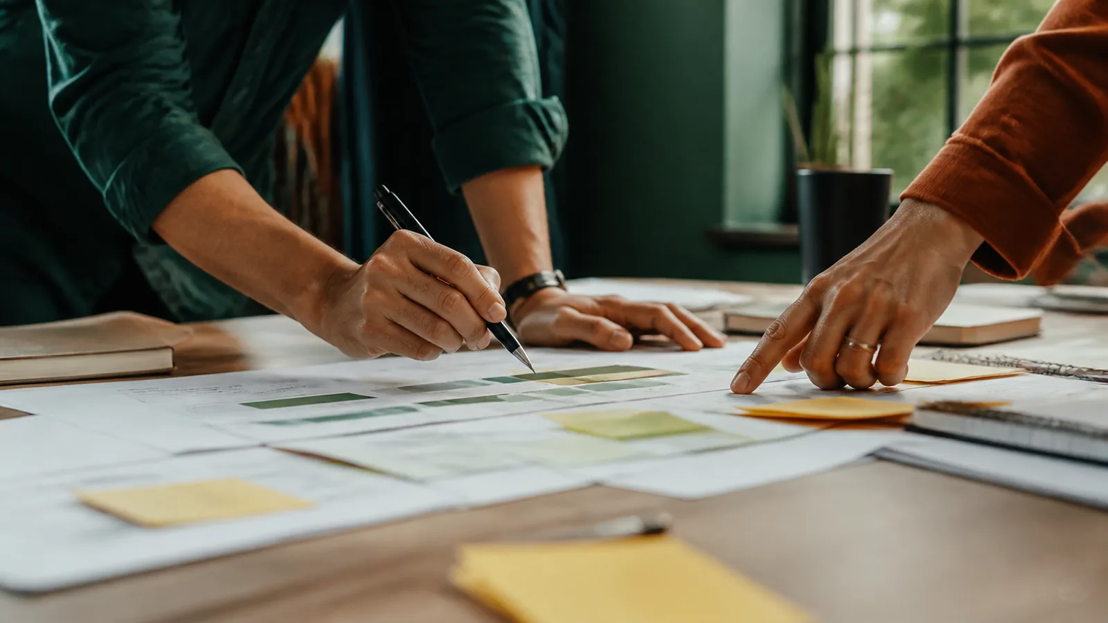 Page-specific project management scene illustrating PMP certification updates
