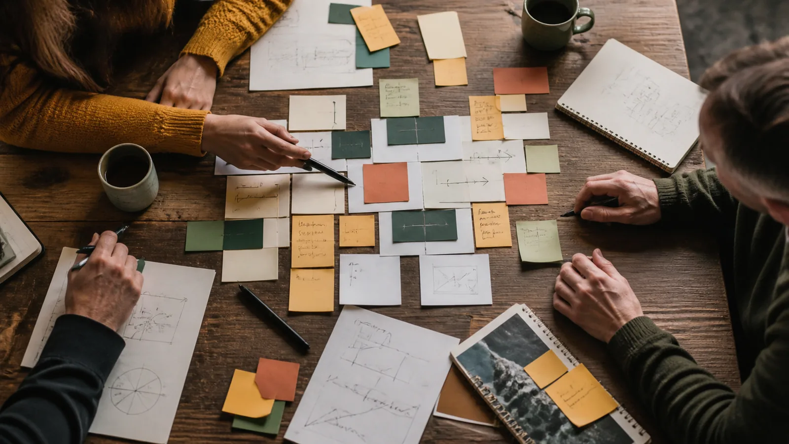 Page-specific project management scene illustrating project management training approach