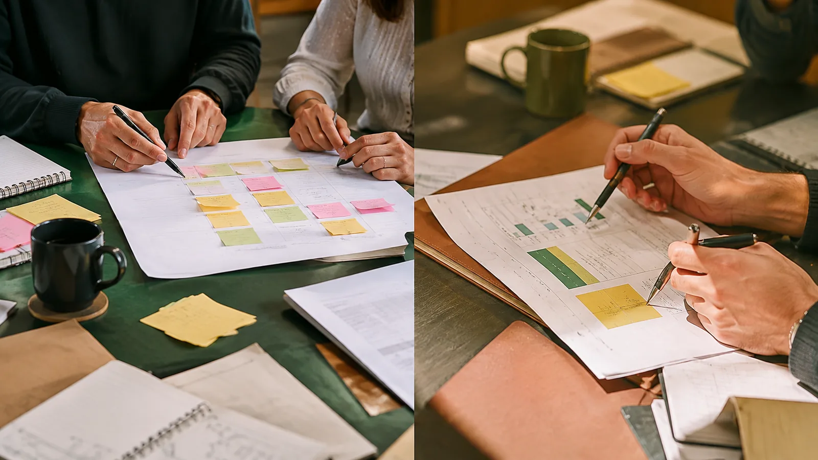 Page-specific project management scene illustrating PMP application workshop
