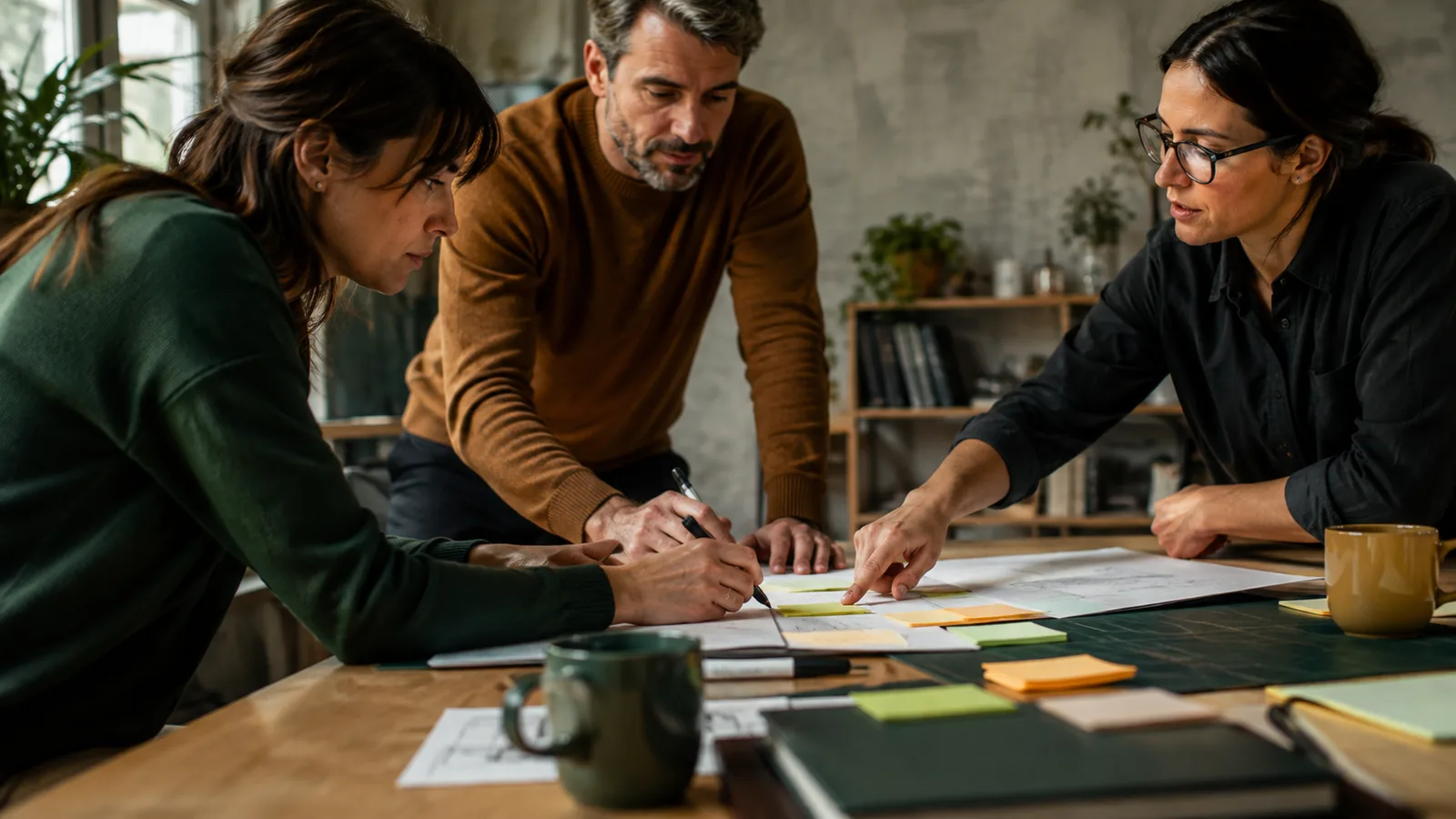Page-specific project management scene illustrating PMP certification training Canada