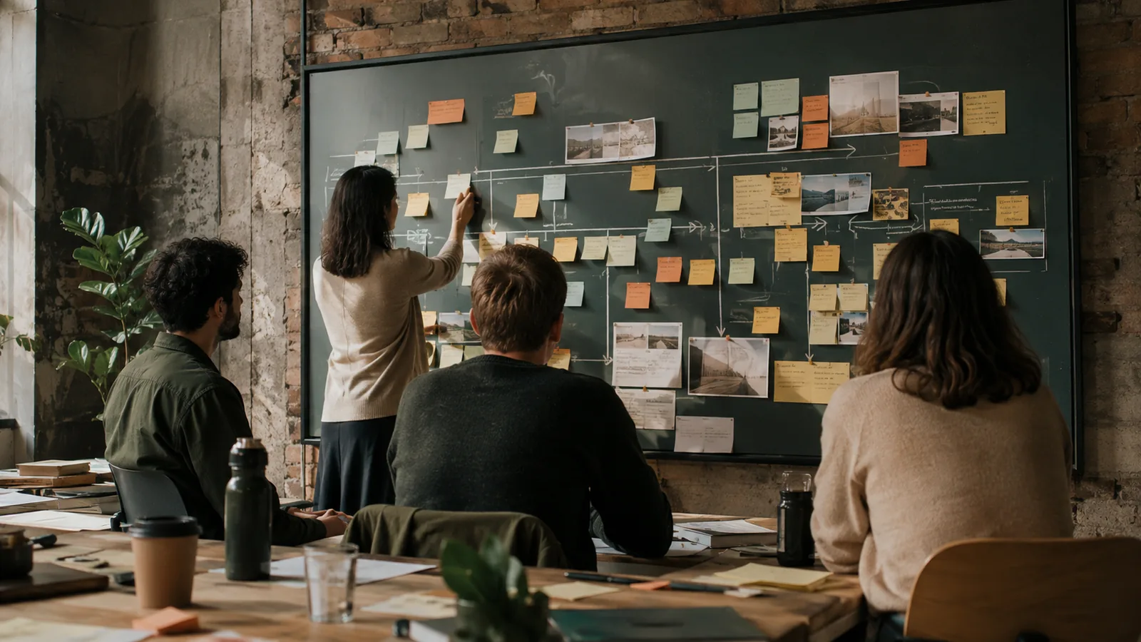 Page-specific project management scene illustrating project management fundamentals course