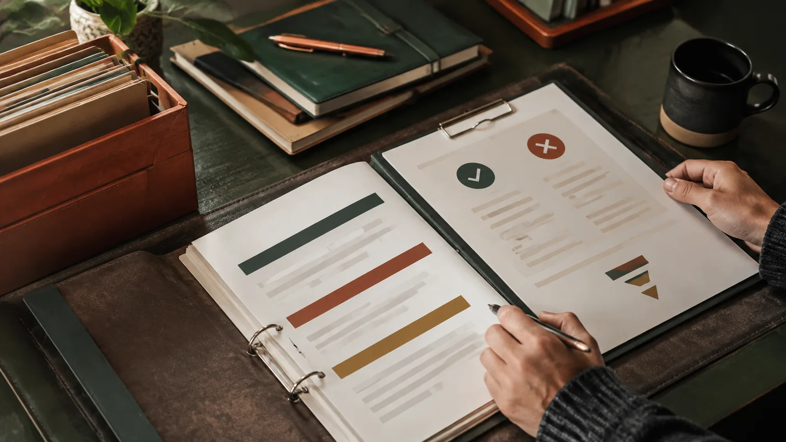 Page-specific project management scene illustrating PMI trademark notice