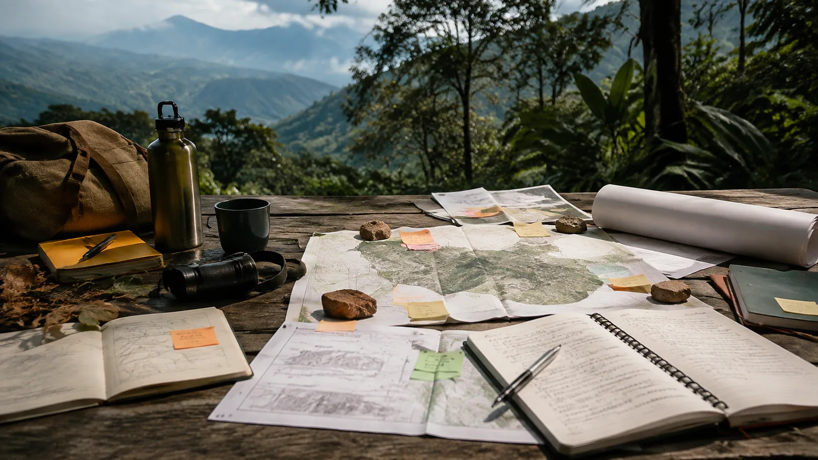 Page-specific project management scene illustrating eco-tourism project management