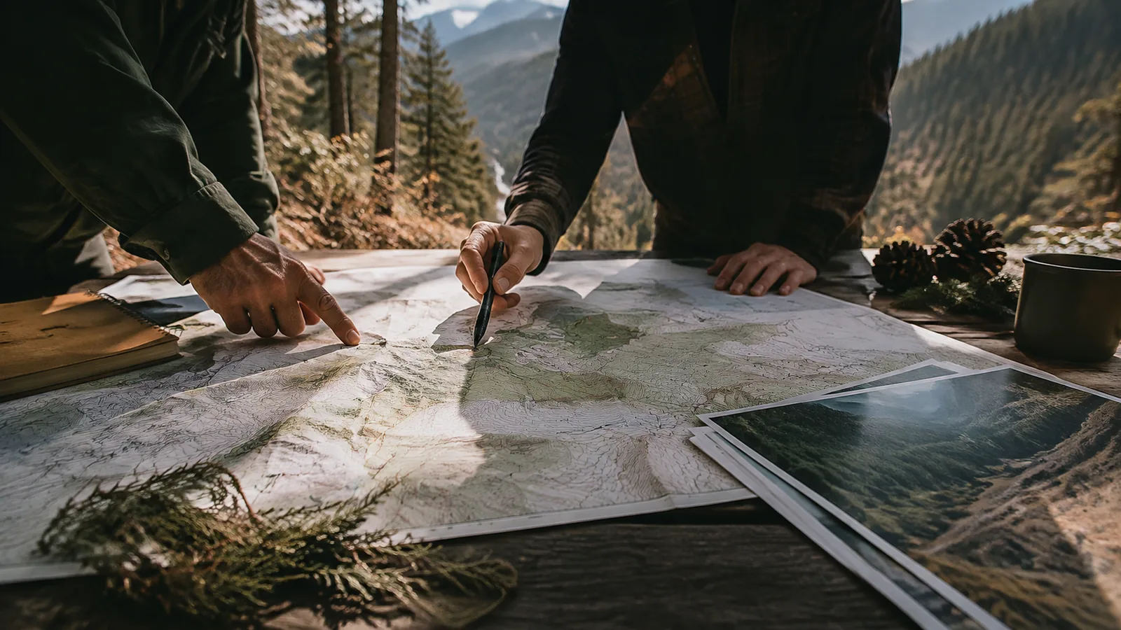 Page-specific project management scene illustrating land stewardship project management