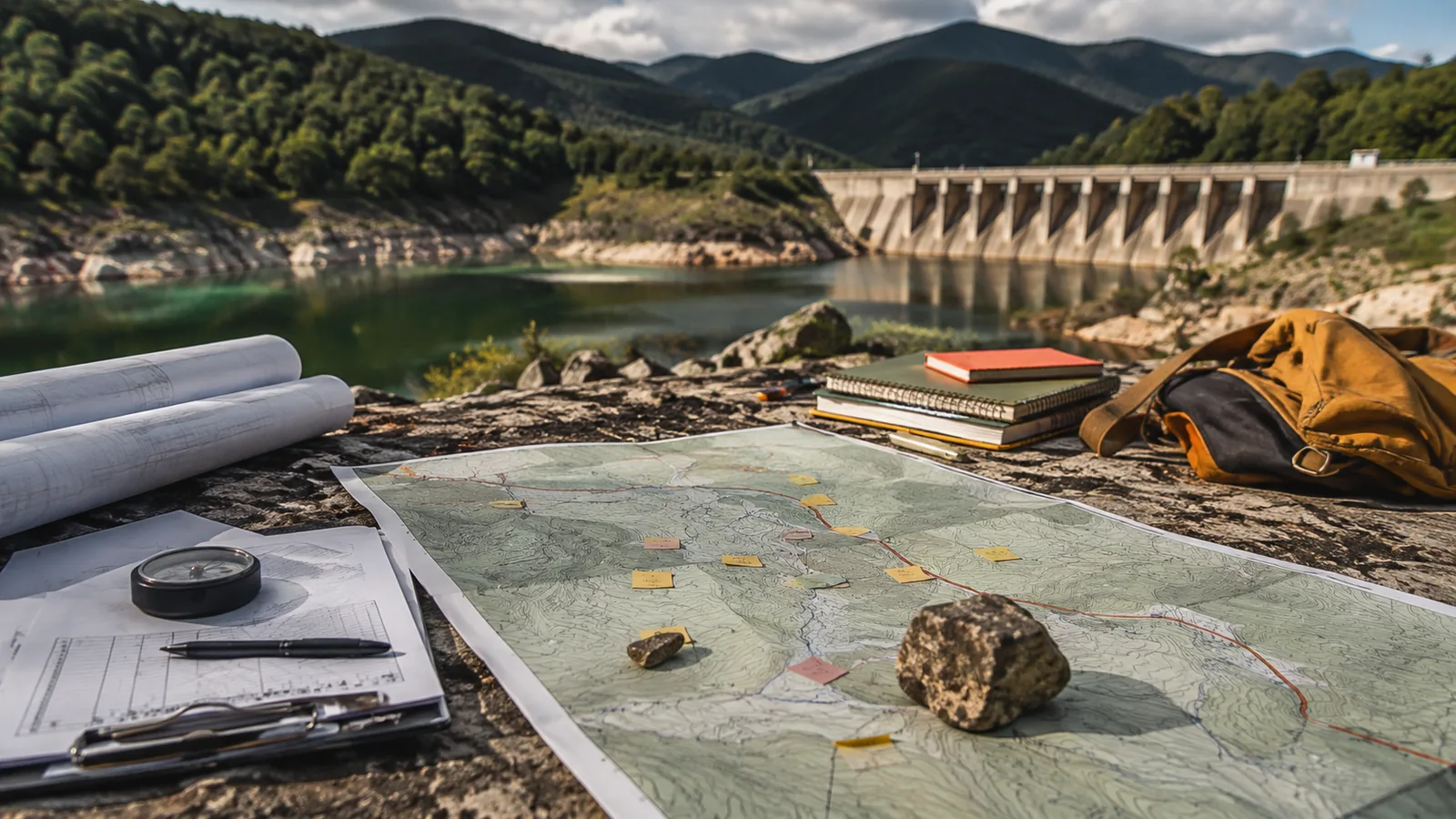 Page-specific project management scene illustrating water management project management