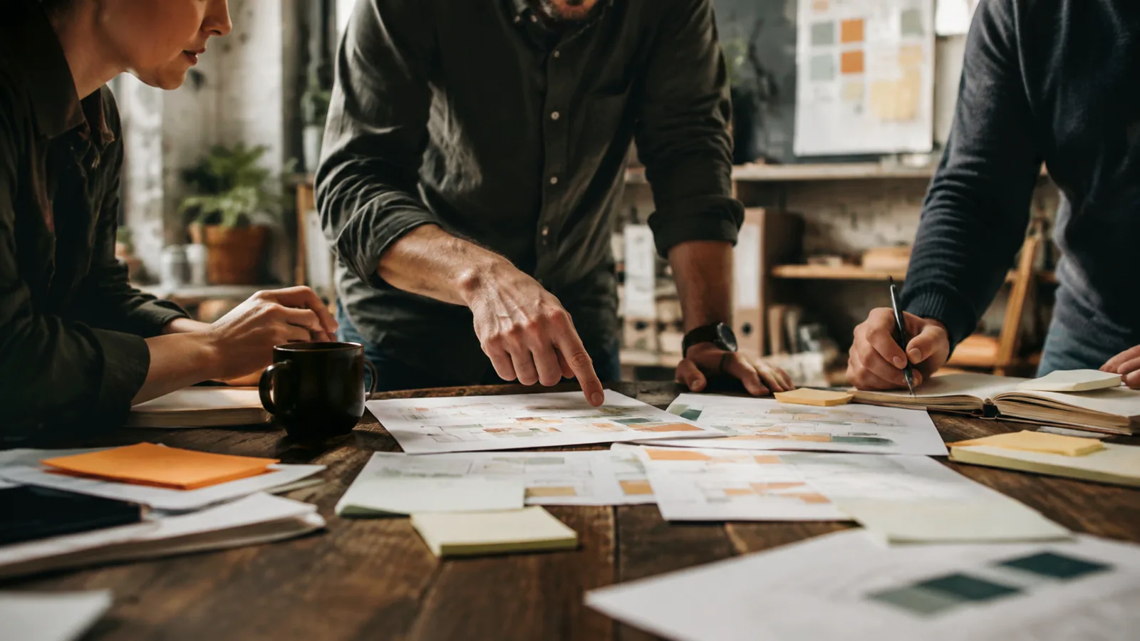 Page-specific project management scene illustrating better outcomes project management
