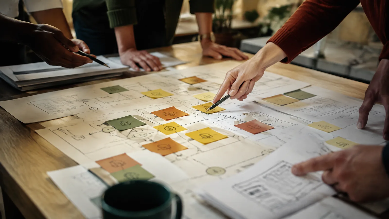 Page-specific project management scene illustrating capacity development project management