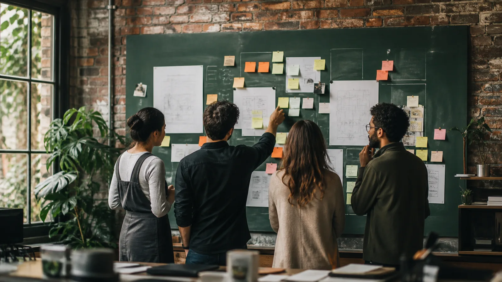 Page-specific project management scene illustrating clarity project management
