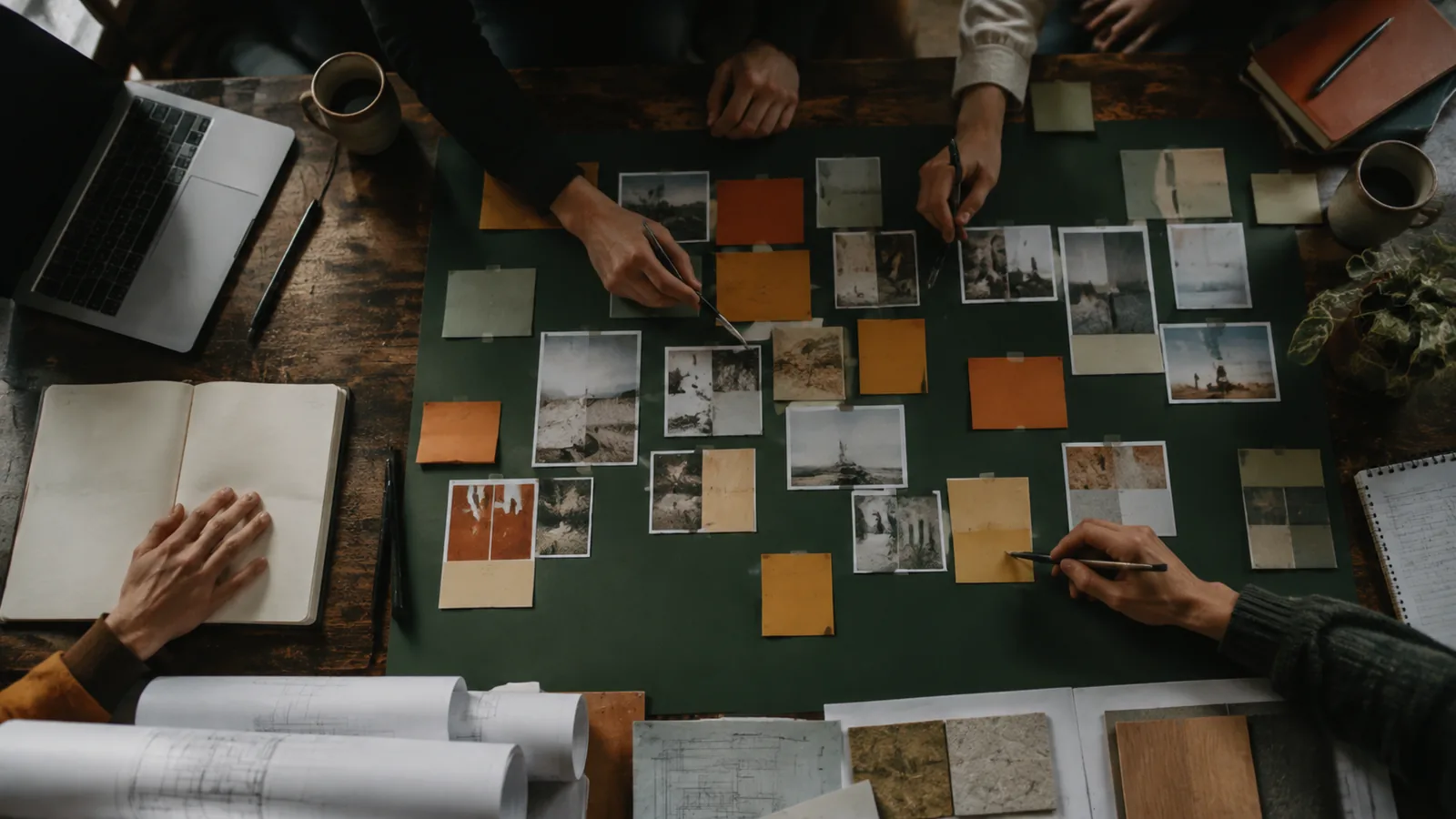 Page-specific project management scene illustrating leadership project management