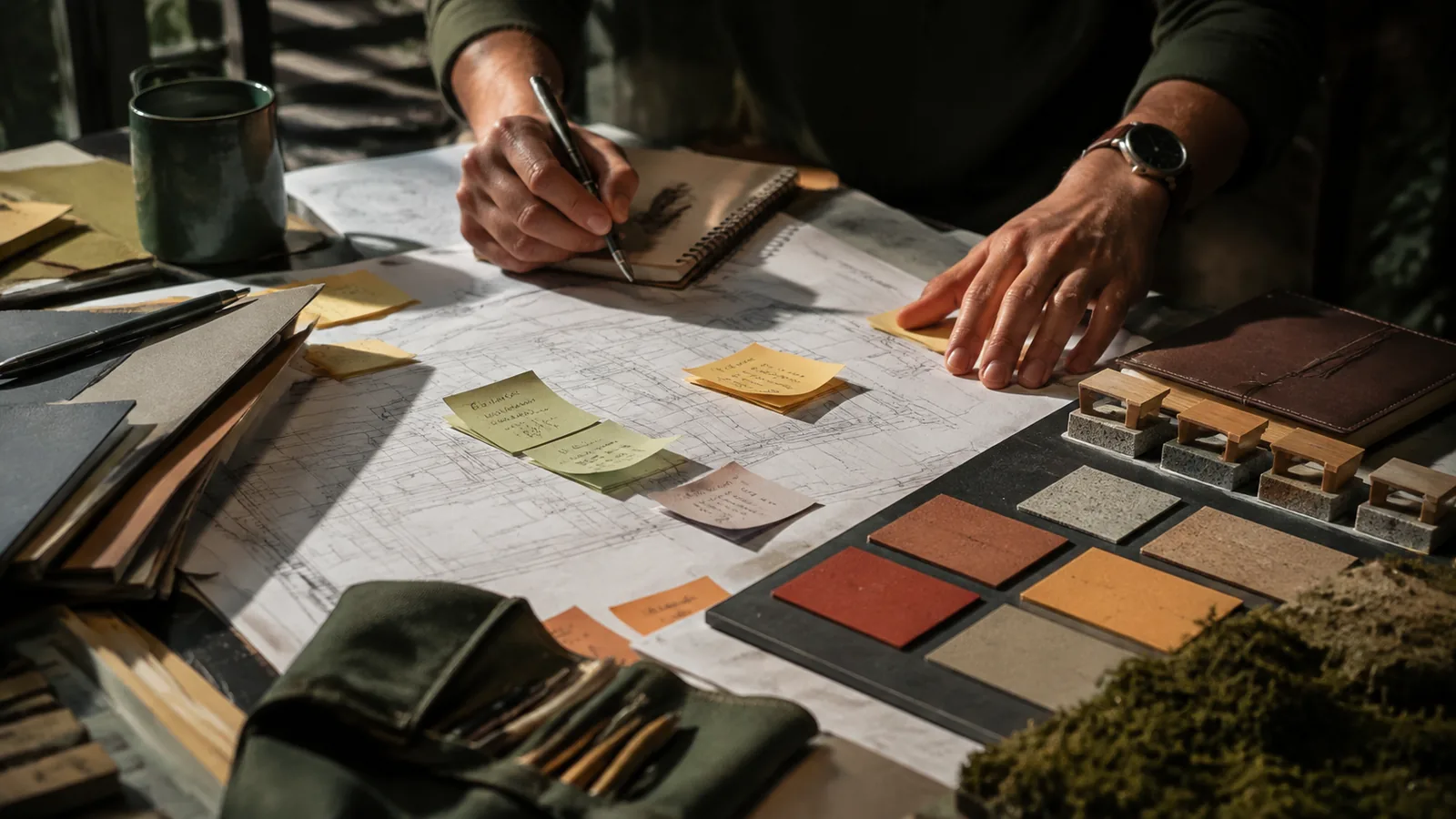 Page-specific project management scene illustrating quality & performance project management