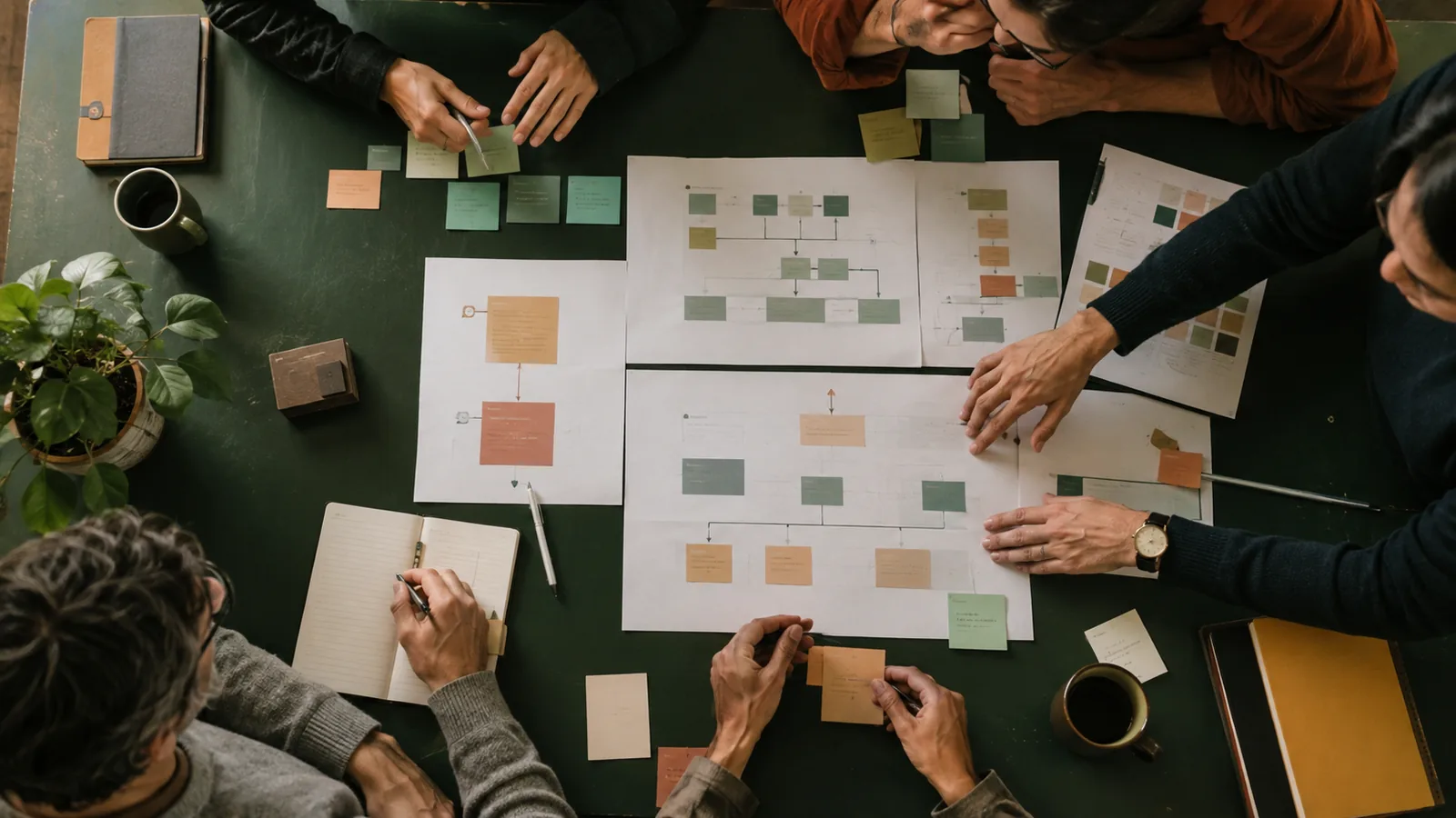 Page-specific project management scene illustrating talent management project management