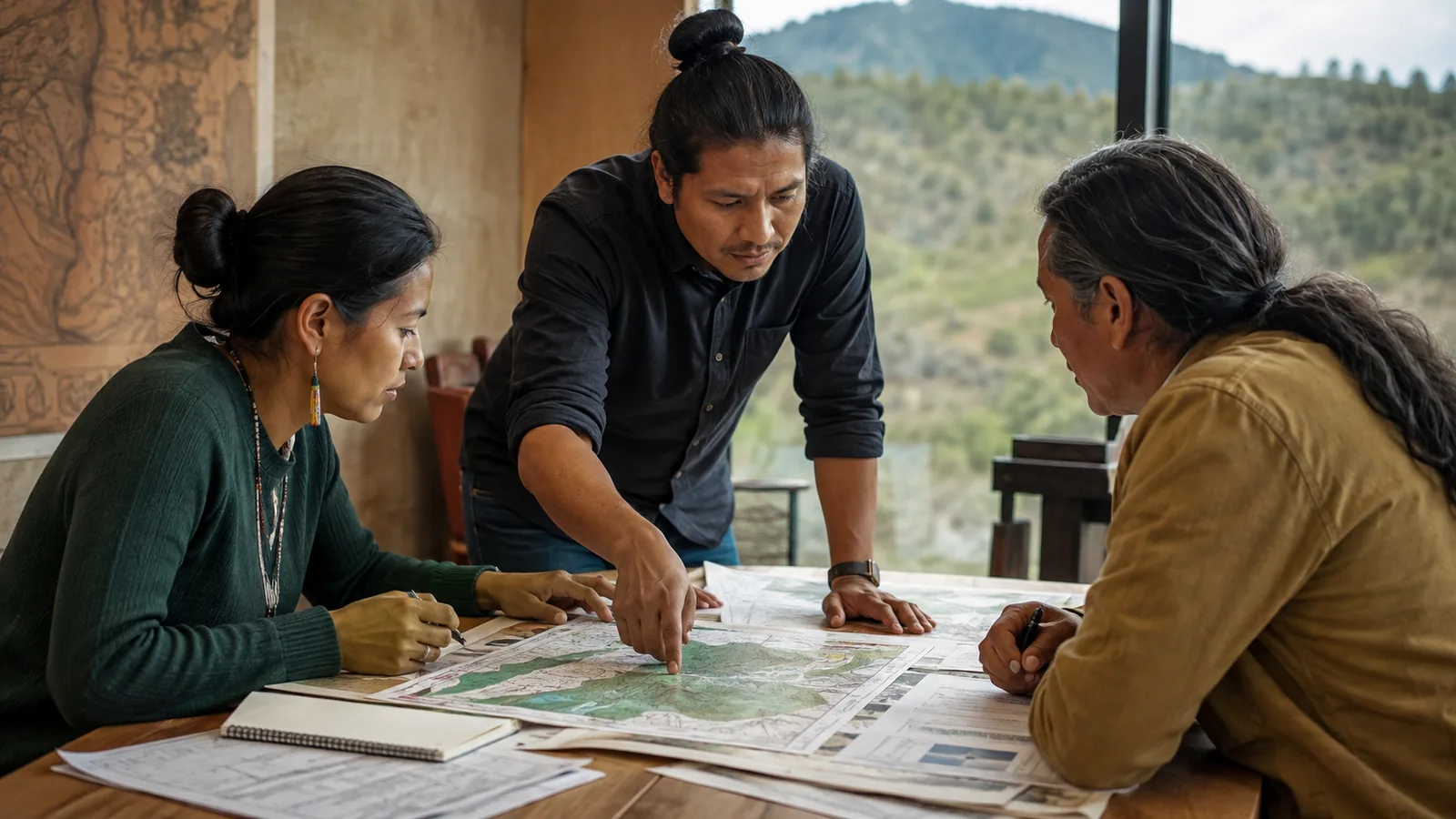 Page-specific project management scene illustrating specialized project management
